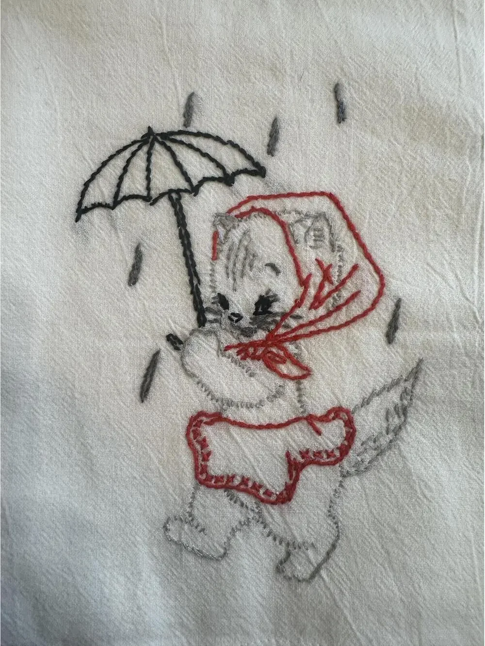 7 VTG Embroidered Tea Towels Cat Turtle Fruit Vegetables Farmhouse Cottagecore
